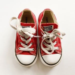 Red Converse All Star Kid Shoe